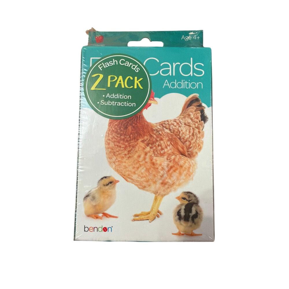 Bendon 2-Pack Addition & Subtraction Flash Cards 36 Count Each New
